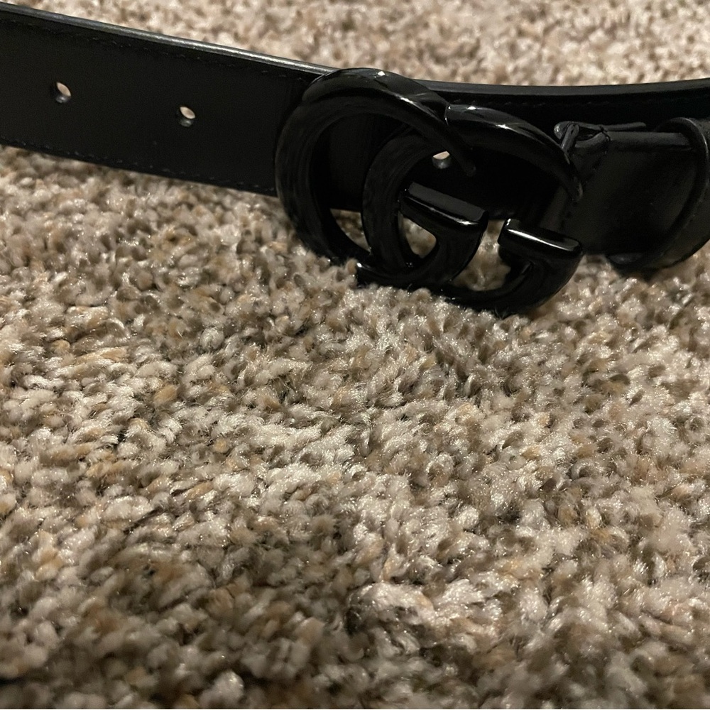 Gucci Authentic Black Belt with Interlocking Buckle